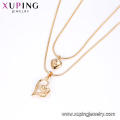 43054 Xuping Jewelry Fashion Heart Shaped Lady Necklace for Birthday Gifts